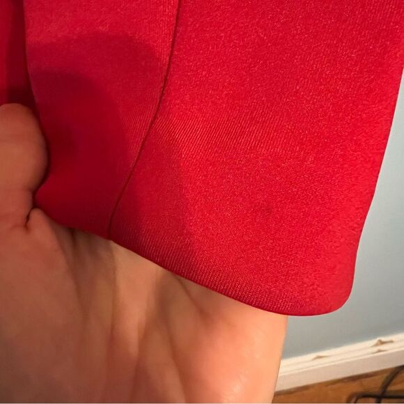 Calvin Klein Women's Red Sleeveless V-Neck Scuba Sheath Dress Sz 4 NWT🏷 - Picture 16 of 16